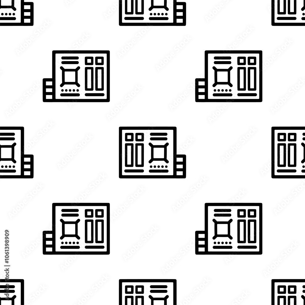 Cartoon doodle computer motherboard seamless pattern. Cartoon doodle computer motherboard seamless pattern.