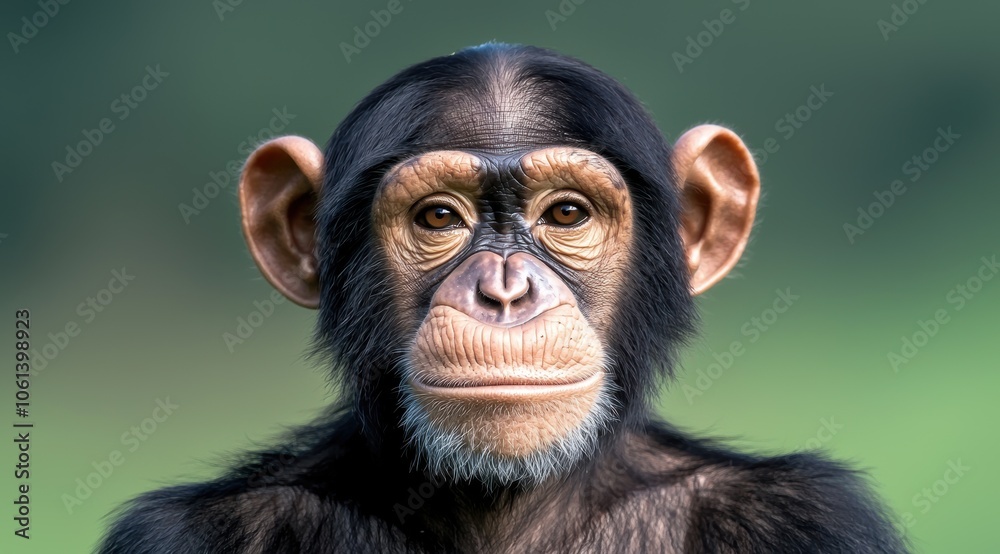 close-up portrait of a chimpanzee