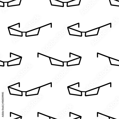 Cartoon doodle glasses seamless pattern.