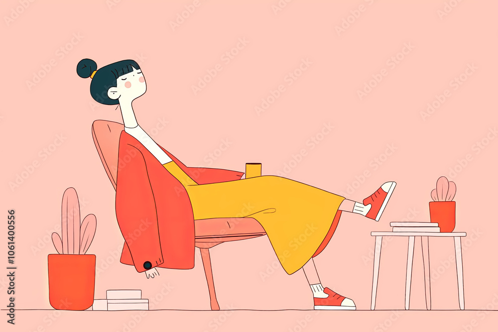 Office Girl Illustration