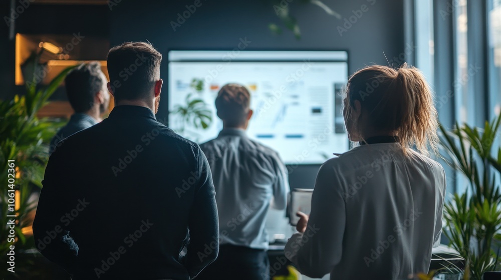 Obraz premium Business Team Collaboration on Computer