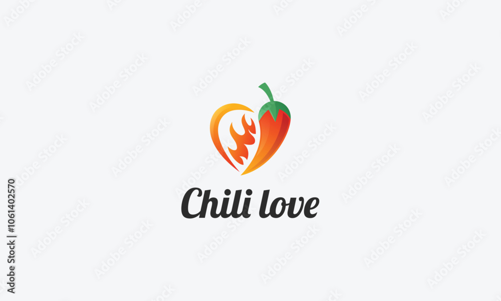 Obraz premium Hot chili logo design vector template