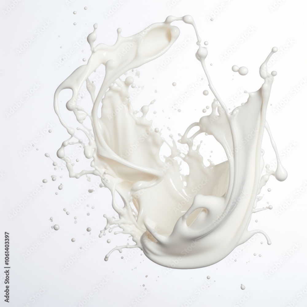 Dynamic milk splash art