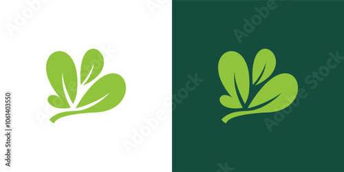 Leaf logo minimalist 