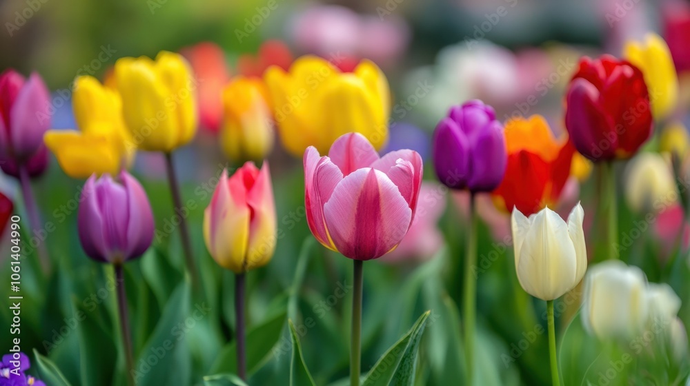 Close-up flower garden with vivid colors on a clean white background Close-up flower garden with vivid colors on a clean white background