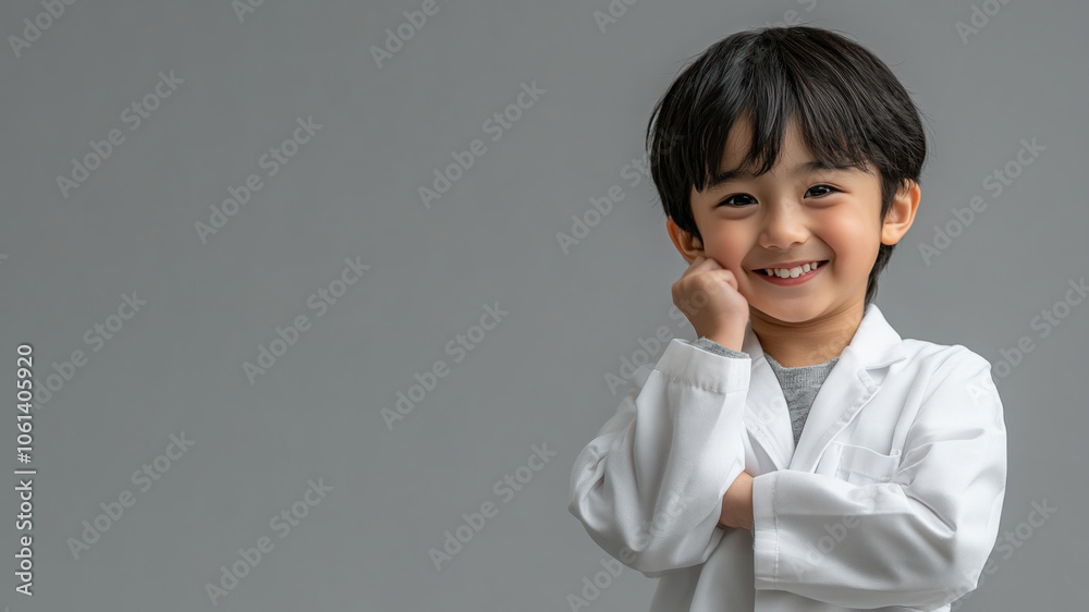 Japanese little boy smiling excited wearing doctor lab coat image ideals Japanese little boy smiling excited wearing doctor lab coat image ideals