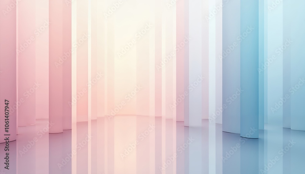 Dreamy Abstract Art with Vertical Strips in Soft Pastel Colors. Dreamy Abstract Art with Vertical Strips in Soft Pastel Colors.