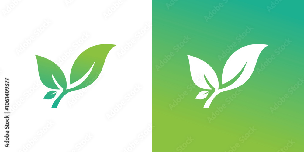 Leaf logo gradient colorful design inspiration Leaf logo gradient colorful design inspiration