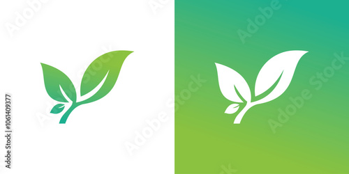 Leaf logo gradient colorful design inspiration