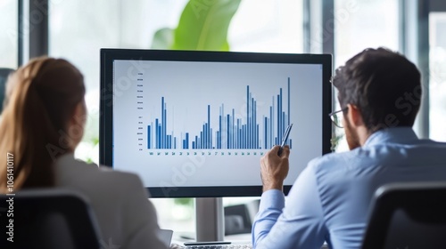 Analyzing Market Trends: Professionals Examining Financial Data