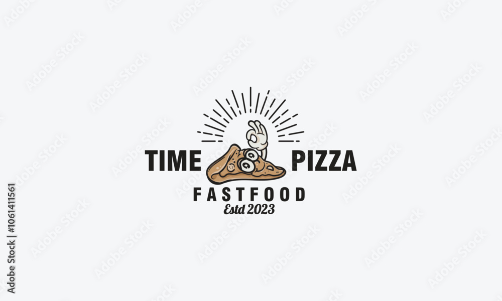 Pizza logo design vector template Pizza logo design vector template