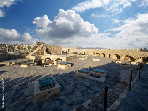 On top of the Inside the Venetian fortress Koules, Heraklion, Greece photo