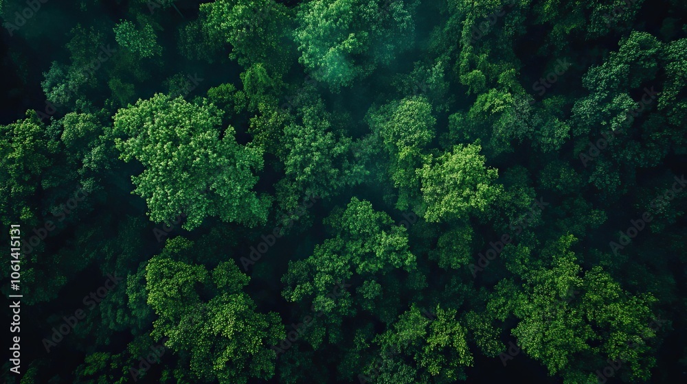 Aerial View of Lush Green Forest Canopy Aerial View of Lush Green Forest Canopy