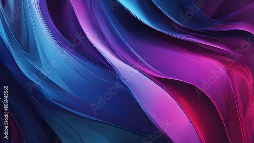 A colorful, abstract background with blue and purple waves
