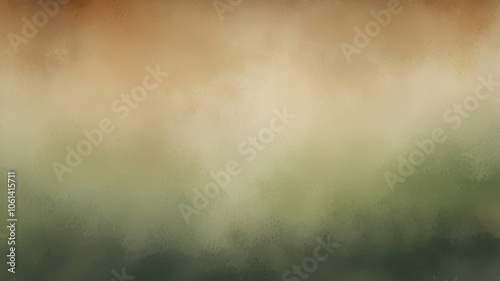 Muted Earthy Gradient: A smooth blend from warm ochre at the top to mossy green and then a dusky brown at the bottom, with a subtle grain texture throughout.