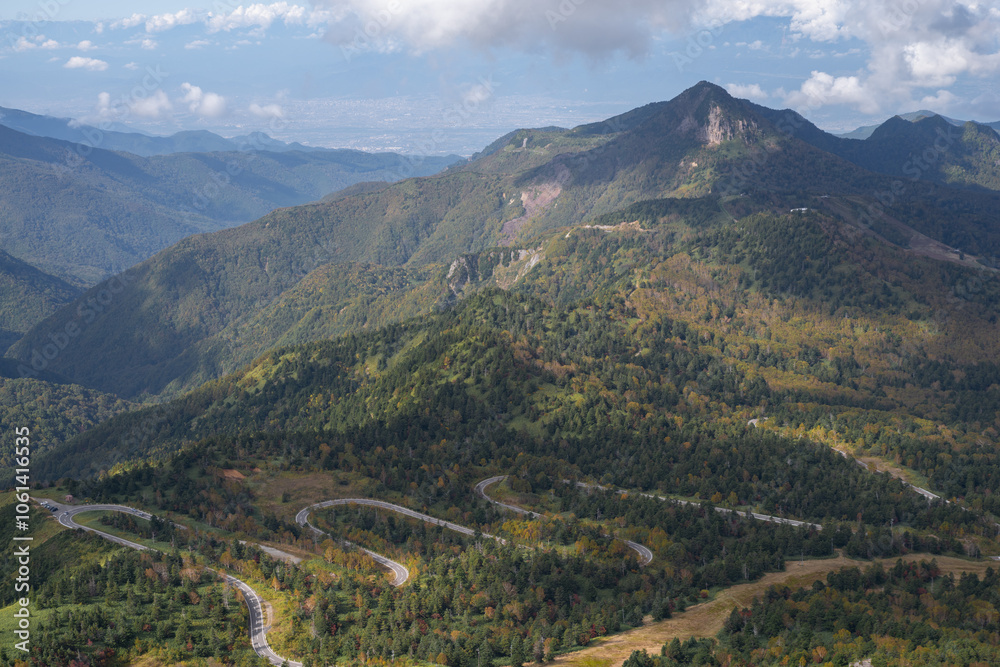 Obraz premium 長野県と群馬県の県境の絶景 渋峠
