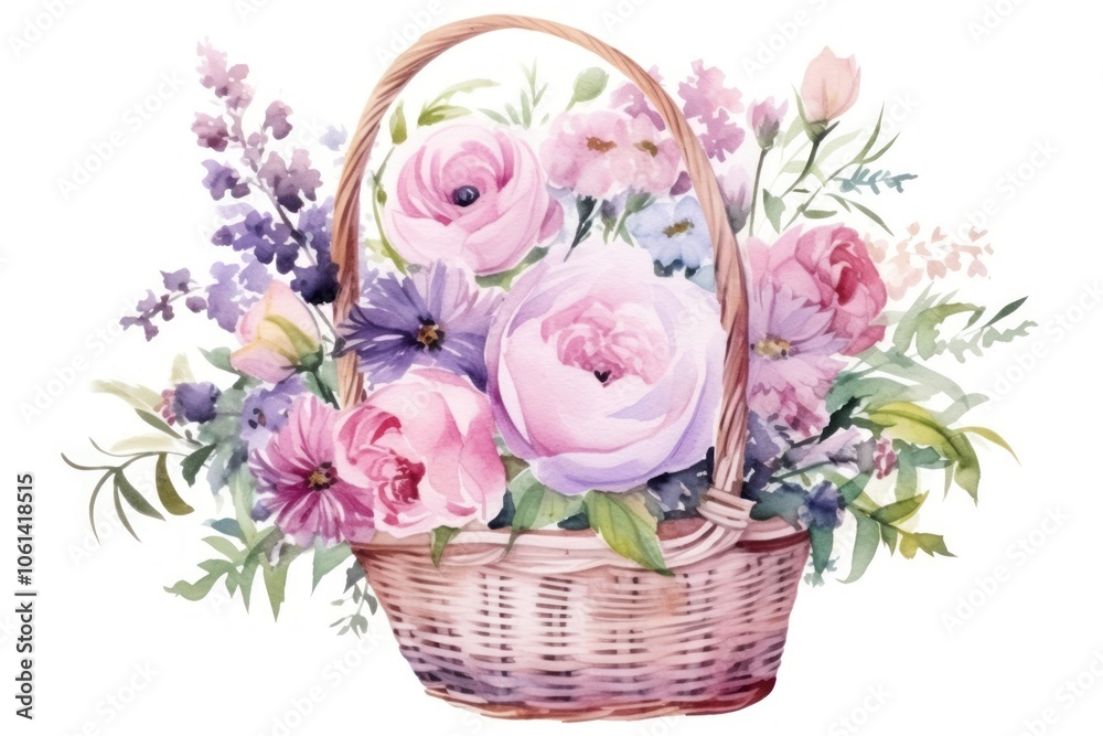 Obraz premium Flower basket plant rose.