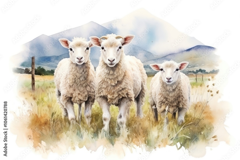 Fototapeta premium Sheep livestock outdoors animal.