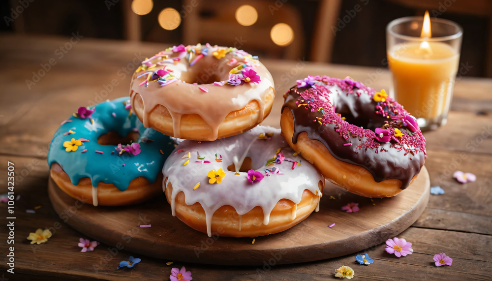 Love in Every Bite: Chocolate and Fruity Donuts