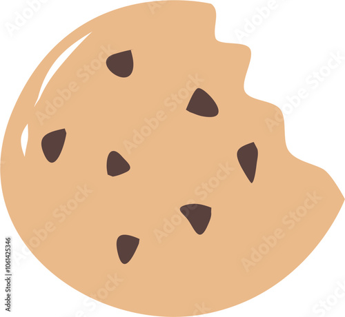 Cute chocolate cookie
