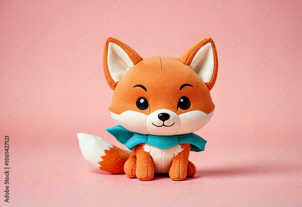 Fototapeta premium Chibi superhero fox, high quality