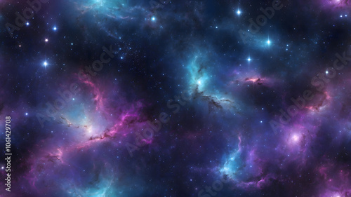 Stunning galaxy background with swirling nebulae and bright stars creating a cosmic universe