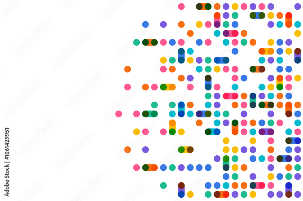 Colorful dot pixel modern edge background Colorful dot pixel modern edge background