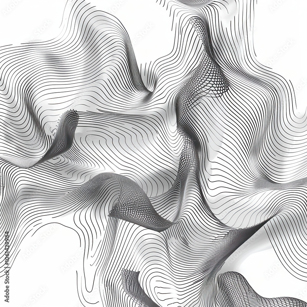 Smooth Dynamic Lines Abstract Illustration Smooth Dynamic Lines Abstract Illustration