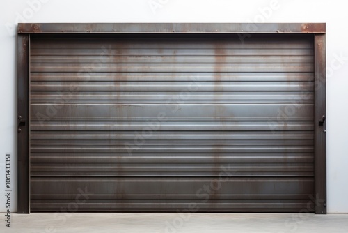 Garage backgrounds metal door. Image .