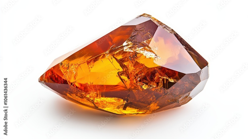 Brilliant shimmer of raw amber gemstone with natural inclusions Brilliant shimmer of raw amber gemstone with natural inclusions