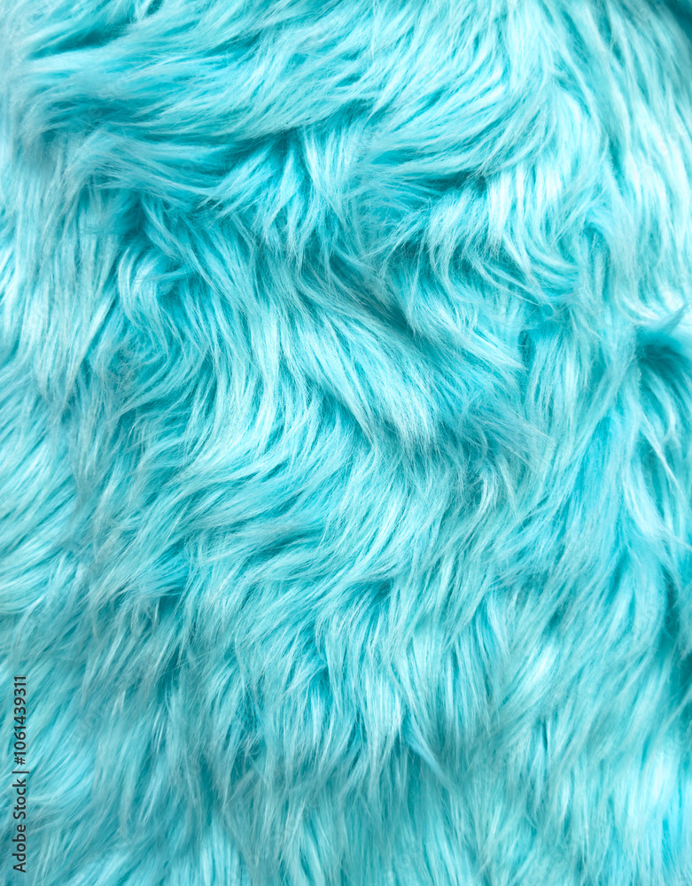 Fototapeta premium A blue fur texture with a light blue color