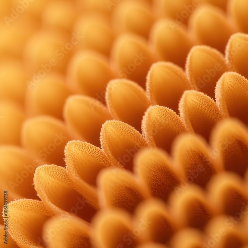 Close-up view of a textured orange flower petal arrangement. macro texture background.