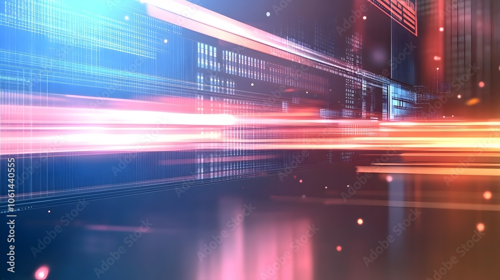 Cutting-Edge Digital Tech-Inspired Backdrop with News Elements and Light Effects Cutting-Edge Digital Tech-Inspired Backdrop with News Elements and Light Effects