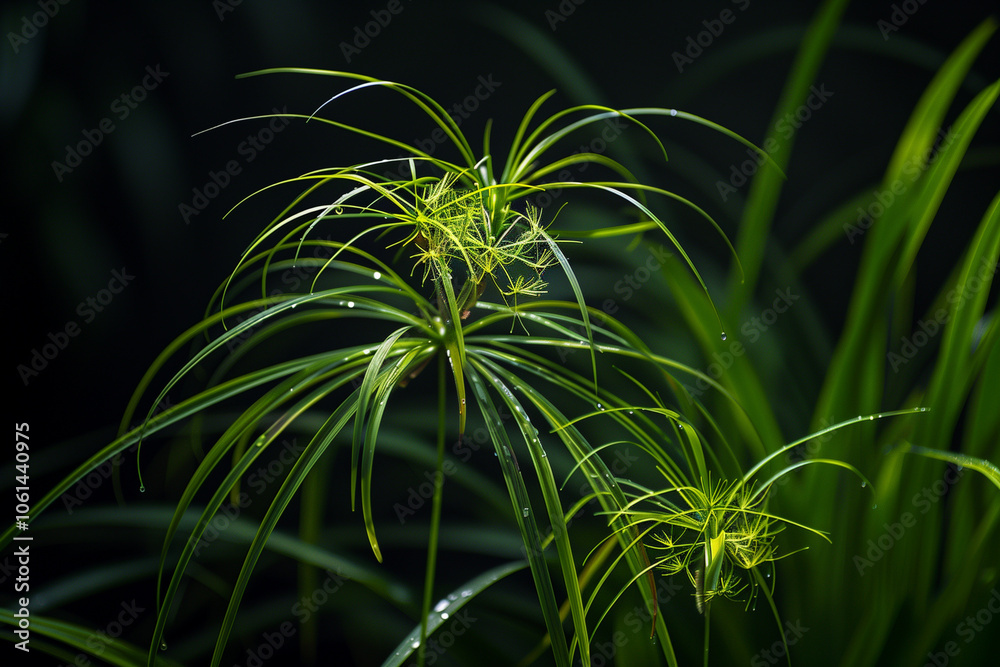 Fototapeta premium Spider plant nature green fresh leaf