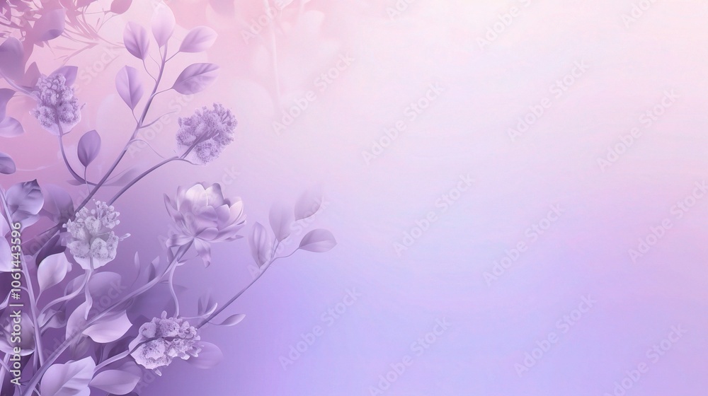 Soft Lavender Gradient with Floral Patterns Soft Lavender Gradient with Floral Patterns