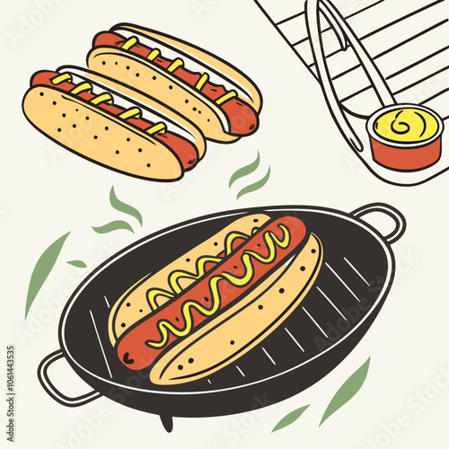 hot dogs set