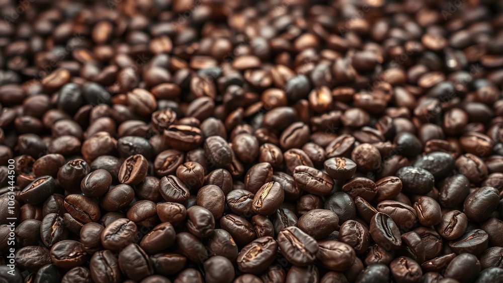 Fototapeta premium Close-up image of roasted cocoa bean, perfect for illustrating the process of making chocolate, cocoa, ingredient