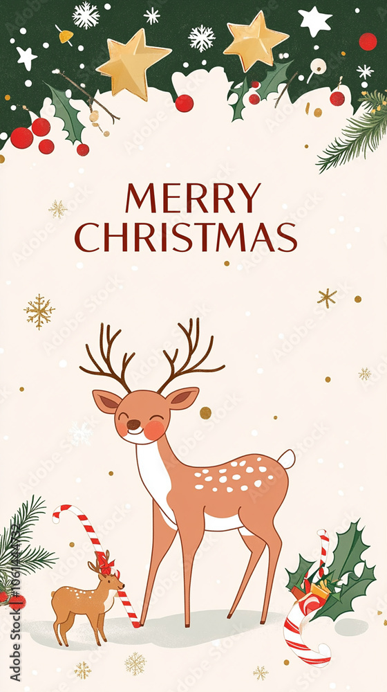 Merry Christmas - xmas banner with text - vertical frame for instagram story, reel or tiktok Merry Christmas - xmas banner with text - vertical frame for instagram story, reel or tiktok