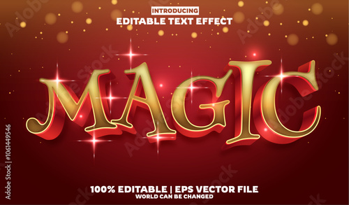 Magic super editable text effect in modern trend style