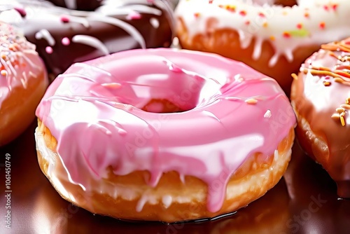 delicious donuts a close up of a few donuts highlighting their s photo