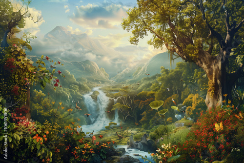 Garden of Eden or Garden of God, the Terrestrial Paradise. Genesis