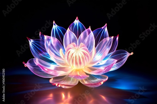  divine flower a flower made of light with translucent glowing p