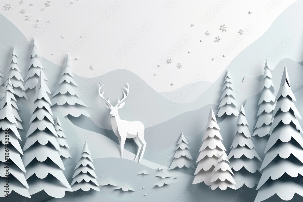 Christmas mountain white tree. Christmas mountain white tree.