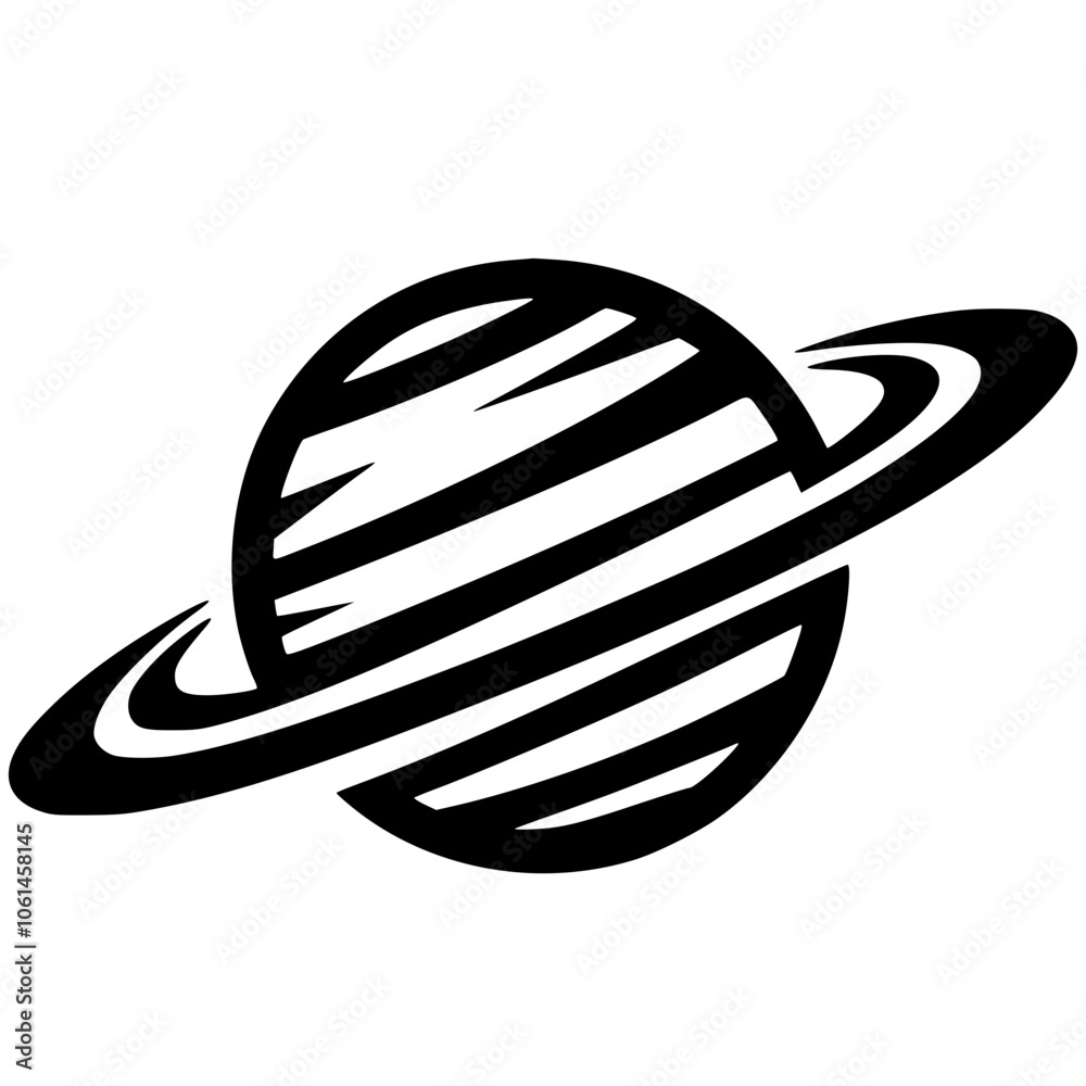 Saturn logo silhouette