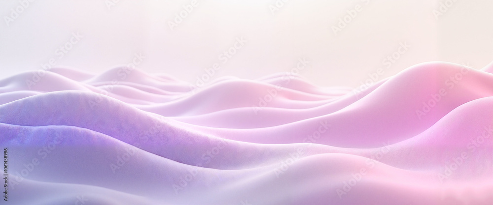Obraz premium Soft Wavy Landscape in Pastel Colors Representing Serenity and Flow