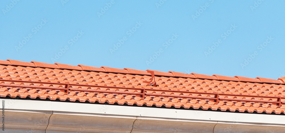 Fototapeta premium red tile building