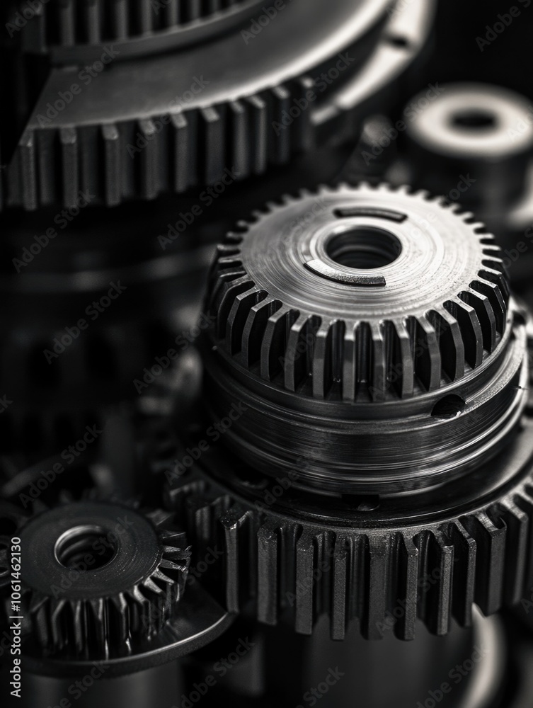 Close-up of machinery gears Close-up of machinery gears