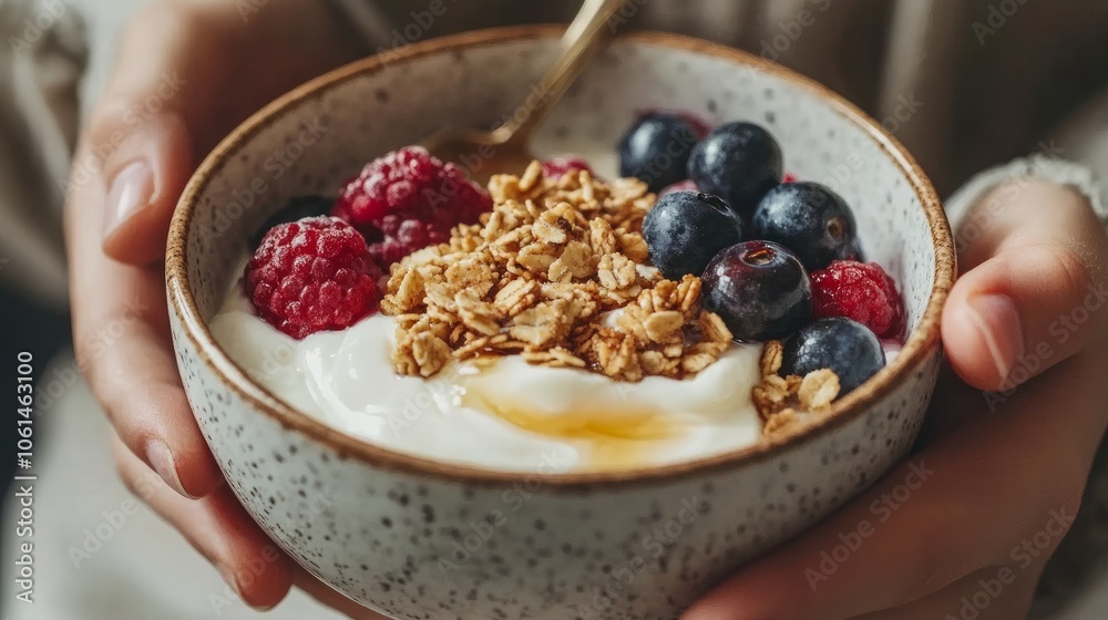 For a tasty breakfast, pair yogurt with honey, fruit, and crispy granola. eating well.
For a tasty breakfast, pair yogurt with honey, fruit, and crispy granola. eating well.