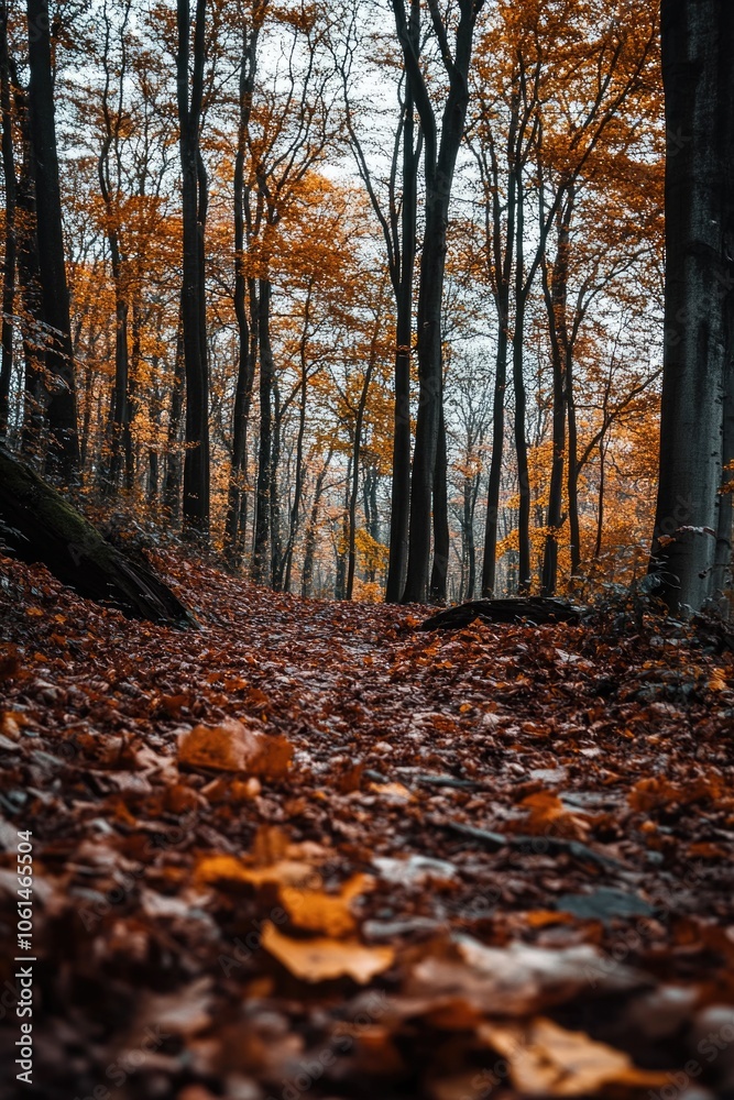 Brown Leaves in Forest Brown Leaves in Forest