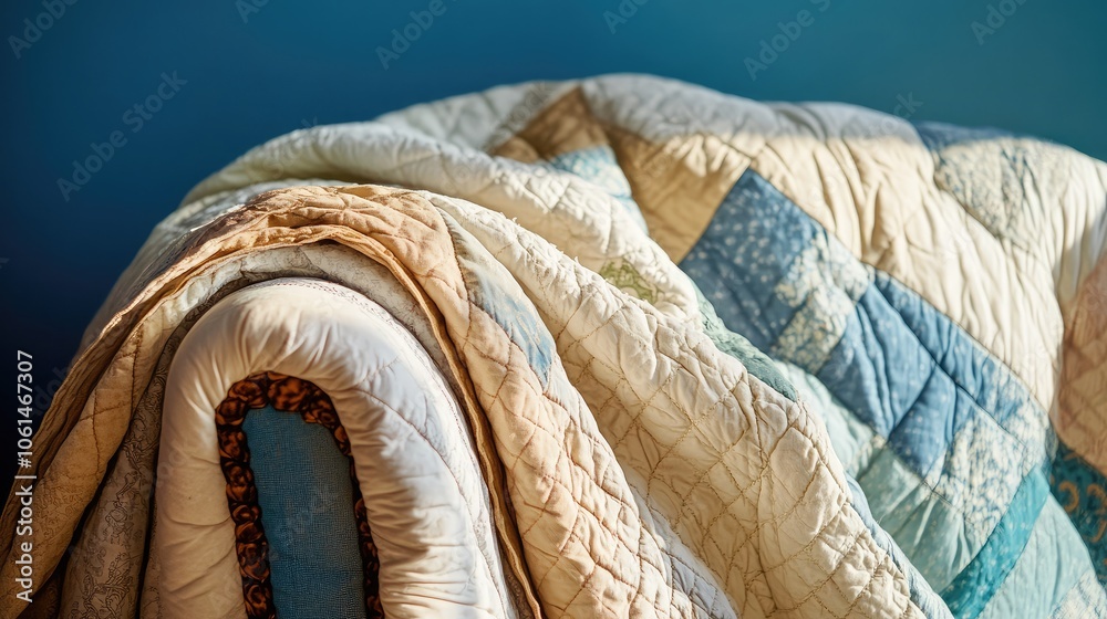 Cozy Quilts Draped on a Comfortable Couch Cozy Quilts Draped on a Comfortable Couch